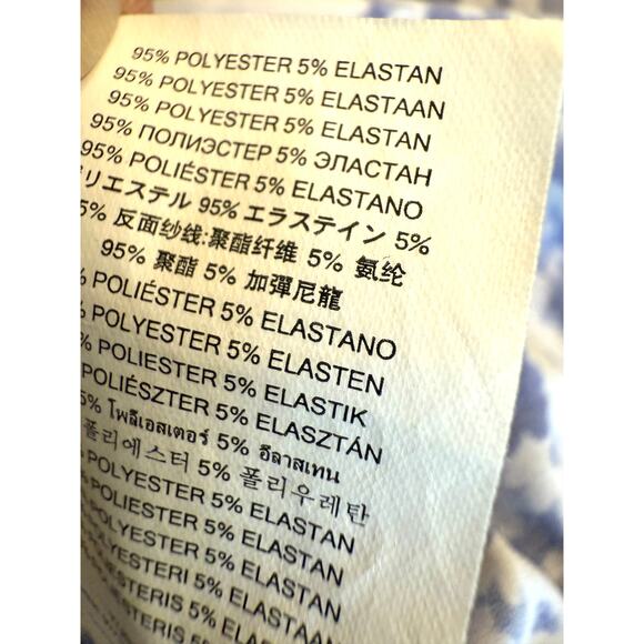 Michael Kors 3X Plus Blue White Mini Floral Scoop Neck Stretchy Flowy Dress - Picture 7 of 11